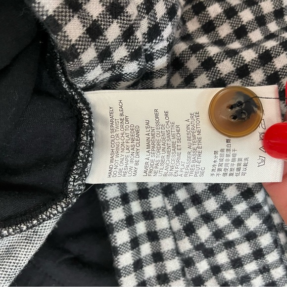 Anthropologie black white flare gingham the essential cropped flare pant… - Picture 6 of 7